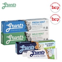 [그란츠치약] 프레쉬민트 마일드민트 키즈블루베리 1+1 / 저자극 무불소 임산부 유아 호주 코알라치약, 프레쉬민트 2개