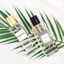 향기에반하다 어반 스퀘어 향수 스프레이 공병 50ml 예쁜 유리 글라스 퍼퓸 클림프 용기, 블랙캡(뚜껑)