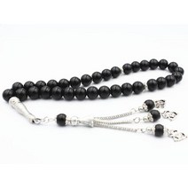 천주교성물 첫영성체선물 묵주 muslim 이슬람 tasbih black crystal 기도 구슬 팔찌 둥근 모양 구슬 33 구슬 이슬람 알라 구슬 성인 팔찌, 검은색