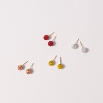 주얼리공장 14k GF 미러볼 금 귀걸이 6mm 12색