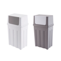 바람 베네시안 와이드 휴지통 40L 2종, 화이트+그레이, 3세트