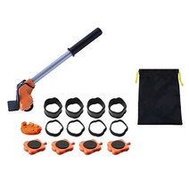 킹크레인 무거운가구옮기기 이동 운반 핸드카트 바퀴추가, 1세트:오렌지