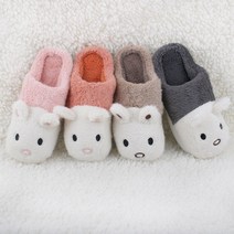에스큐에스샵 귀여운 캐릭터 털실내화 겨울 거실슬리퍼 방한 거실화 - 701토끼 털슬리퍼