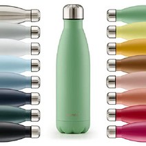 블룸탈 음료수 병 찰스 - 누출 방지 BPA 프리 따뜻한 음료와 차가운 음료의 보온 시간 750ml, 08 - 여름 그린 - 그린, 350ml