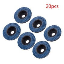 20pcs 블루 2 인치 80 그릿 앵글 그라인더 플랩 샌딩 디스크 폴리싱 휠 에지 챔 퍼링 용접 블렌딩 클리닝, 한개옵션0