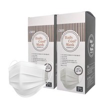 데일리쿨 KF80 마스크 개별포장 일회용 덴탈 식약처 인증, 개별포장 중형 100매