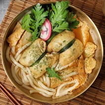 부산오뎅시장 유부주머니우동450g 유부전골어묵우동