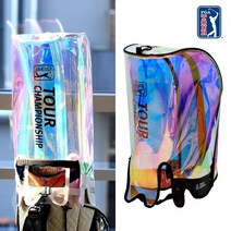 PGA TOUR 2022년 로고 프린트 골프백 후드커버 홀로그램 782377, 홀로그램 화이트, 1개