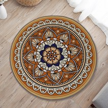 극세사원형러그 빈티지 원형 바닥매트 크리스탈벨벳 물흡수 미끄럼방지매트 화장실 통로 도어매트 가정용 현관 거실 카페트