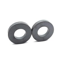 Burnur C8등급 세라믹 링 자석 OD 60mm x 내경 24mm 10mm 6.1cm(2.4인치) 대형 페라이트 자석. 2팩