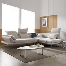 소프 스윙소파 4인용 코너형 아쿠아텍스 조야원단 소파, 코너형 우형(착석 시), 라이트그레이, 라이트그레이