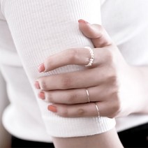 가배리본 플랫 담수 진주 은반지 DIYSET 반지만들기 [레시피포함 동영상] 반지