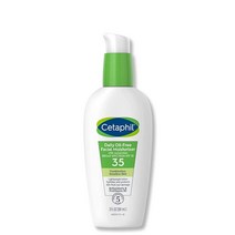 CETAPHIL 데일리 페이셜 모이스처라이저 로션 SPF 35 건성 및 지 복합 민감성 피부용 오일 무첨가, SPF 35 Oil Free Moisturizer