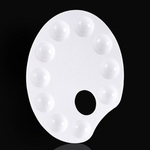 화방용품 그림 미술 용품 10 Wells 팔레트 아티스트 학생 공예 컬러 믹싱 트레이 휴대용 페인팅 흰색, [01] WHITE