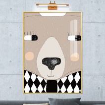 보고아트 아이방 아기방 인테리어 동물 얼굴 일러스트 그림 북유럽 액자, 1_북유럽 곰