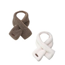 니즈백 양면 양털 페이크 에코 퍼 목도리 머플러