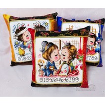 나비매듭 주차쿠션 완성품, 빨강