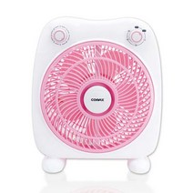 코멕스 10인치 박스팬 탁상 선풍기 CM-1010A 25cm 바닥 책상 사무실 가정용, 핑크
