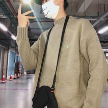 가바바 남성 캐주얼니트 깔끔한 반목티 스웨터 G20733