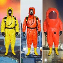 내화학복 방역복 유기화합물용 소방관복 특수재질, 6.8L 탄소섬유 공기호흡기