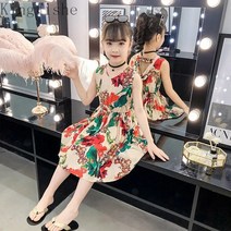 [Kingfishe]여아 여름 플라워 원피스 비치 원피스 FF8 zhuo725