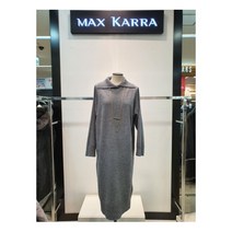 [막스카라] W몰 니트 카라 트임 롱 원피스 M04QKO356ME(브라운 그레이)