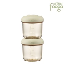 푸고 프리미엄 뉴트럴 시리즈 유아 보냉보온 유아컵 용품, 뉴트럴그린(GR), N05-TKFH-150/뉴트럴 PPSU 이유식용기 2개