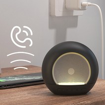 ELSECHO 가정용 LED 무드등 블루투스 스피커, 블랙