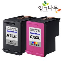 삼성 INK-M75XL C75XL 재생잉크 세트 SCX-1430 SCX-1450 SCX-1455 SCX-1460 SCX-1470 SCX-1770 SCX-1770F 1770FH, INK-M75XL 블랙+INK-C75XL 컬러 세트