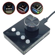 메크로 키보드 보조 단축 기계식 자동 오토 한손 편집 멀티미디어 프로그래밍 가능한 usb 손잡이 사용자 정의 미니 볼륨 컨트롤러 녹음, 검은색