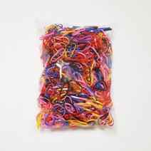 얌뚱이 200g 칼라고무밴드 머리끈 헤어 밴드 끈 악세사리 고무줄 아기 유아 아동 어린이 야아 선물 검정 칼라