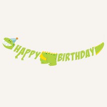 HBD 고깔 티라노 가랜드 by 파티아일랜드