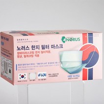 노러스 한지 항균 필터 마스크 (50매), 블랙 50매
