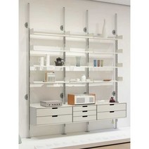 Vitsoe Voice 606 Visong 범용 스토리지 랙 지지대 액세서리, 상세 페이지 참고, 251-280cm (블랙) 15일 이내 배송