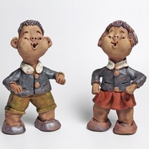 토기 인형 옛날 인형 토우 인형 흙인형 24종, 연잎