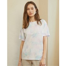 [LF] 헤지스레이디스 21SS 헤지스레이디스 HSTS1B337B2 블루 그라데이션 면 반팔티셔츠