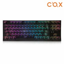 COX 모나크 교체축 RGB 한영 이중사출 PBT 체리 키보드 (적축)