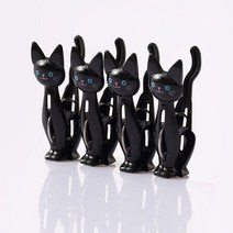 간식메이커 붕어빵기계 와플기계XZJJA-귀여운 고양이 만화 비닐 봉투 클립 스낵 식품 실러 주방 도구, 02 Black Bag Clips