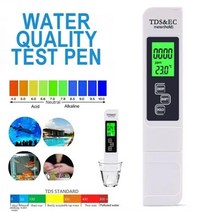 전문 3 in 1 ph 테스터 water ph meter tds ec temperature meter digital lcd water testing pen 순도 필터 수질, 흰색 백라이트