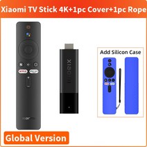 리모컨 만능리모콘 통합리모컨 Xiaomi-글로벌 버전 TV 스틱 4K 안드로이드 11 돌비 DTS HD 듀얼 디코딩 2GB RAM 8GB ROM Wifi 구글 어시스턴트 넷플릭스, 03 Add Blue Cover_04 EU Plug