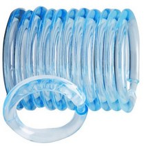 12/Pack Homebasix Sd-Oring-C3L Ring Shower Curtain Clear 12Pc (BX 12) null, 1