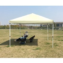 대형파라솔 사각 야외 테라스 옥상 폴딩 그늘막 일반형 3M 아웃도어 캠핑 접이식 체육대회, 카키
