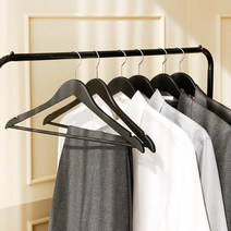 [홈앤하우스] 프리미엄 원목 옷걸이 블랙 10P, 상세 설명 참조, 10개