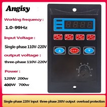 VFD 1.5KW/2.2KW/4KW 인버터 XSY-AT1 ZW-BT1 주파수 변환기 단상 입력 및 3-220V 출력 모터 속도 컨트롤러, 10.200W EC01