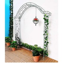장미넝쿨지지대 화단 오이 덩굴시렁 대문 철제 능소화, 그린 150x30x 240CM
