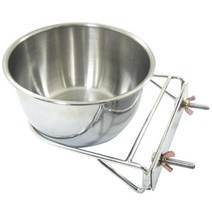 미끄럼방지 강아지밥그릇 아프간하운드밥통 그레이하운드급식기 스텐 철장걸이 96oz, 1개