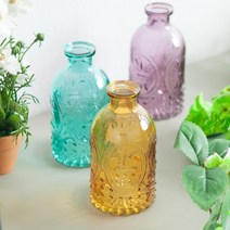 플라워트리 프렌치워시글라스 6x12cm 화분 화병 꽃병 인테리어 홈, 오렌지 01개
