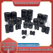 알루미늄 전해 커패시터 6.3V 10V 16V 25V 35V 50V 63V 100V 400V 450V 10 47UF 100UF 220UF 330UF 470UF 680UF 1000, CHINA_50V 220UF 20PCS
