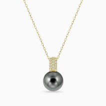 에버링 18K 금 목걸이 한마음 흑진주 그레이스펄 10mm_NPHL8713 Gold Necklace Gift