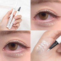 쉬머 형광펜 연필 오래 지속되는 방수 다이아몬드 샴페인 골드 핑크 밝게 아이 섀도우 펜, [01] 01 Pearl White